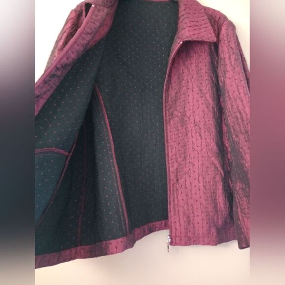 Erin by Erin London Burgundy Jacket Women's Size 1X - Picture 2 of 10